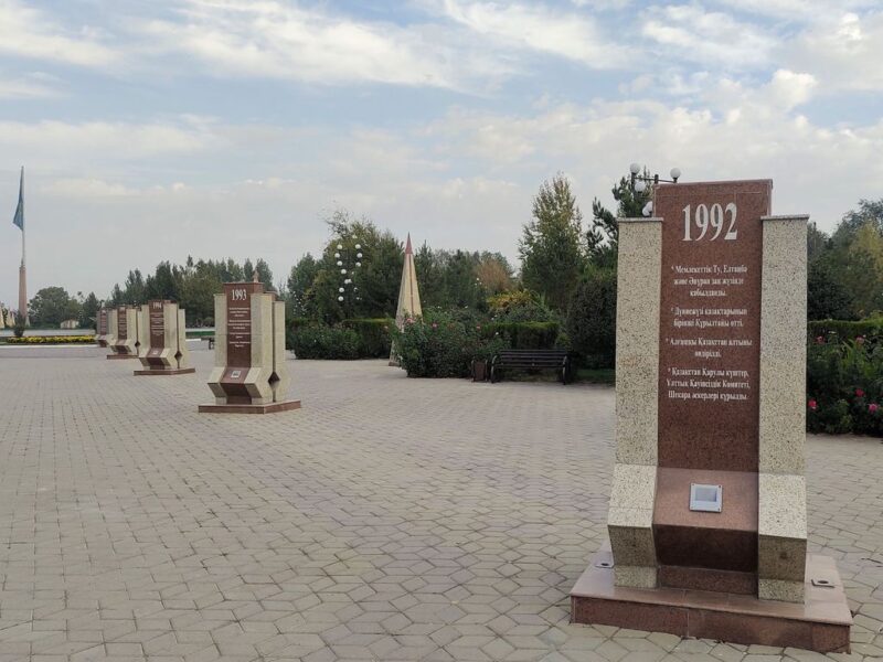 Парк независимости. Аллея с датами